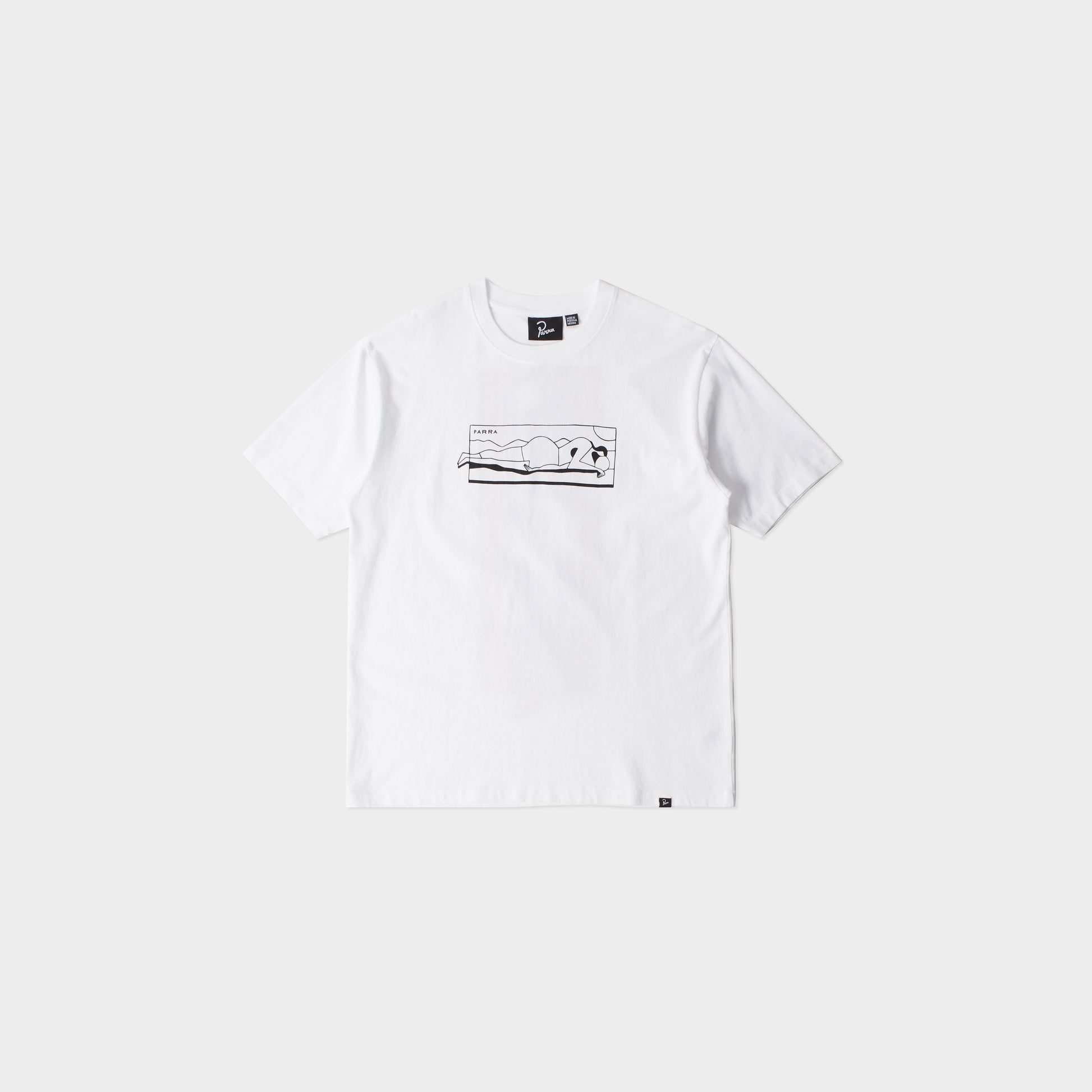 by Parra Vertical Thoughts T-Shirt in Farbe white
