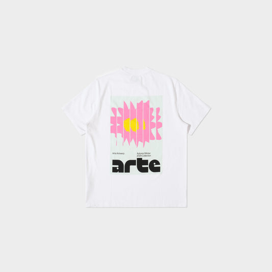 Flower Poster T-shirt in Farbe white