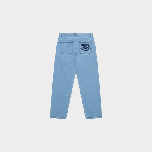 Back Pocket Graphic Pants Bleach