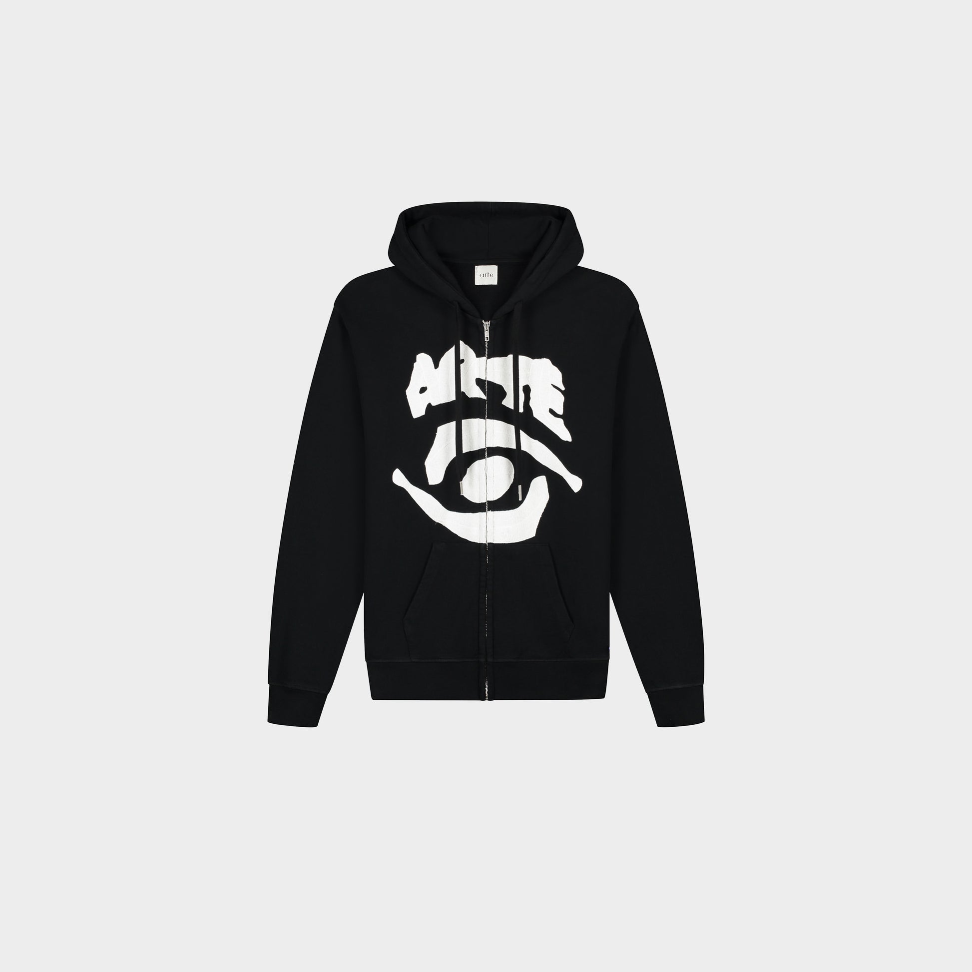 Arte Antwerp Eye Front Zip Hoodie in Farbe black