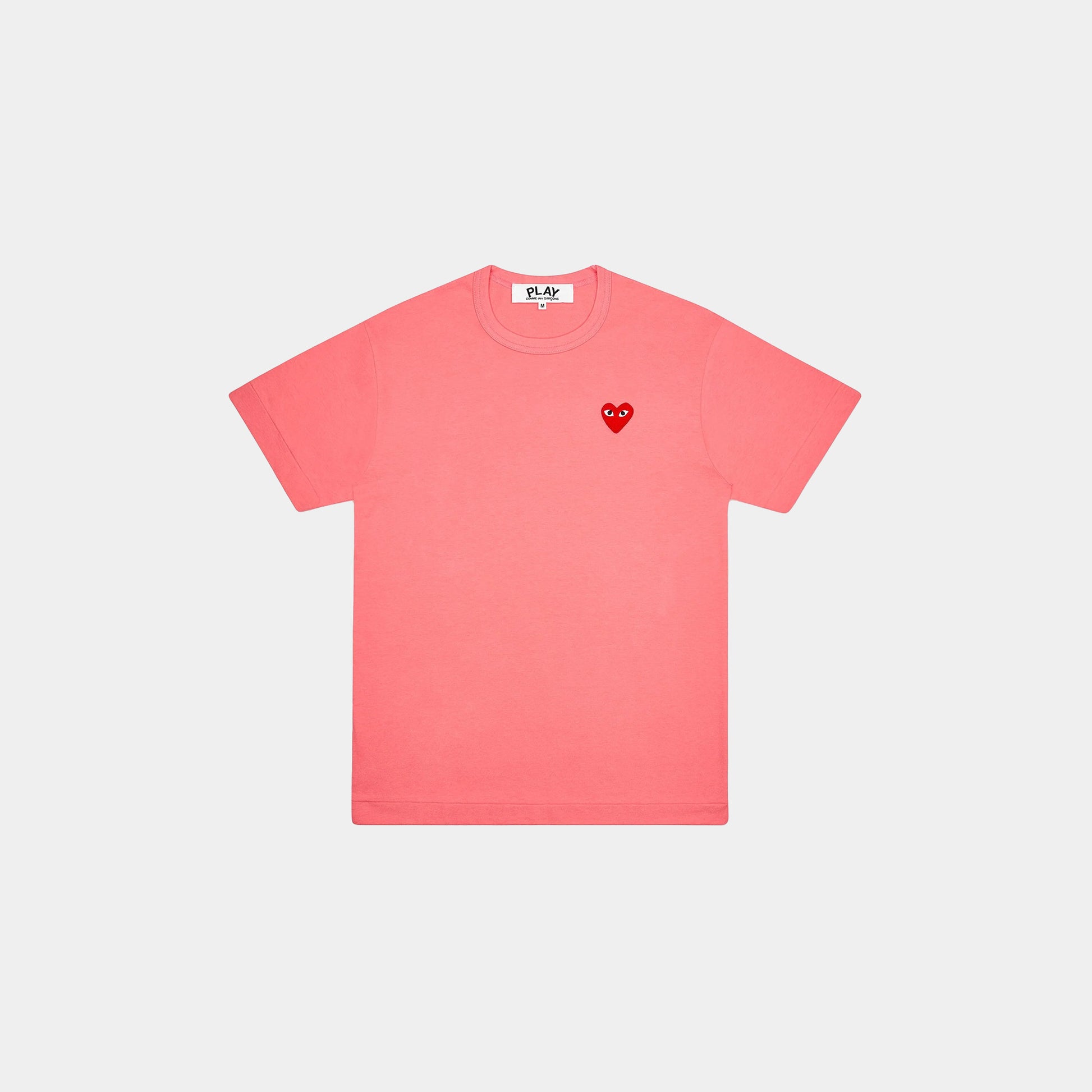 Comme des Garcons Play T-Shirt - Colourful - Pink/ Red Heart Emblem in Farbe pink