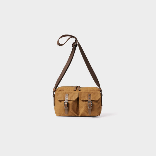 Franco Waxed Cotton Crossbody Bag - Chert