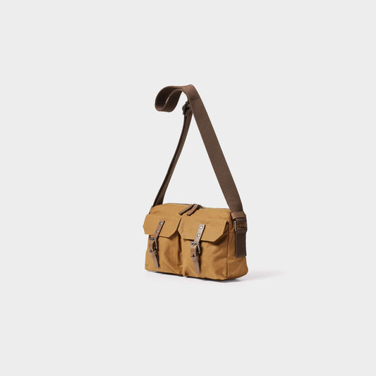Franco Waxed Cotton Crossbody Bag - Chert