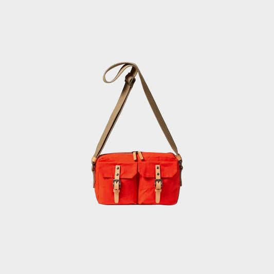 Franco Waxed Cotton Crossbody Bag - Lava