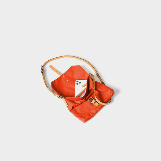 Friday Waxed Cotton Crossbody Bag - Lava