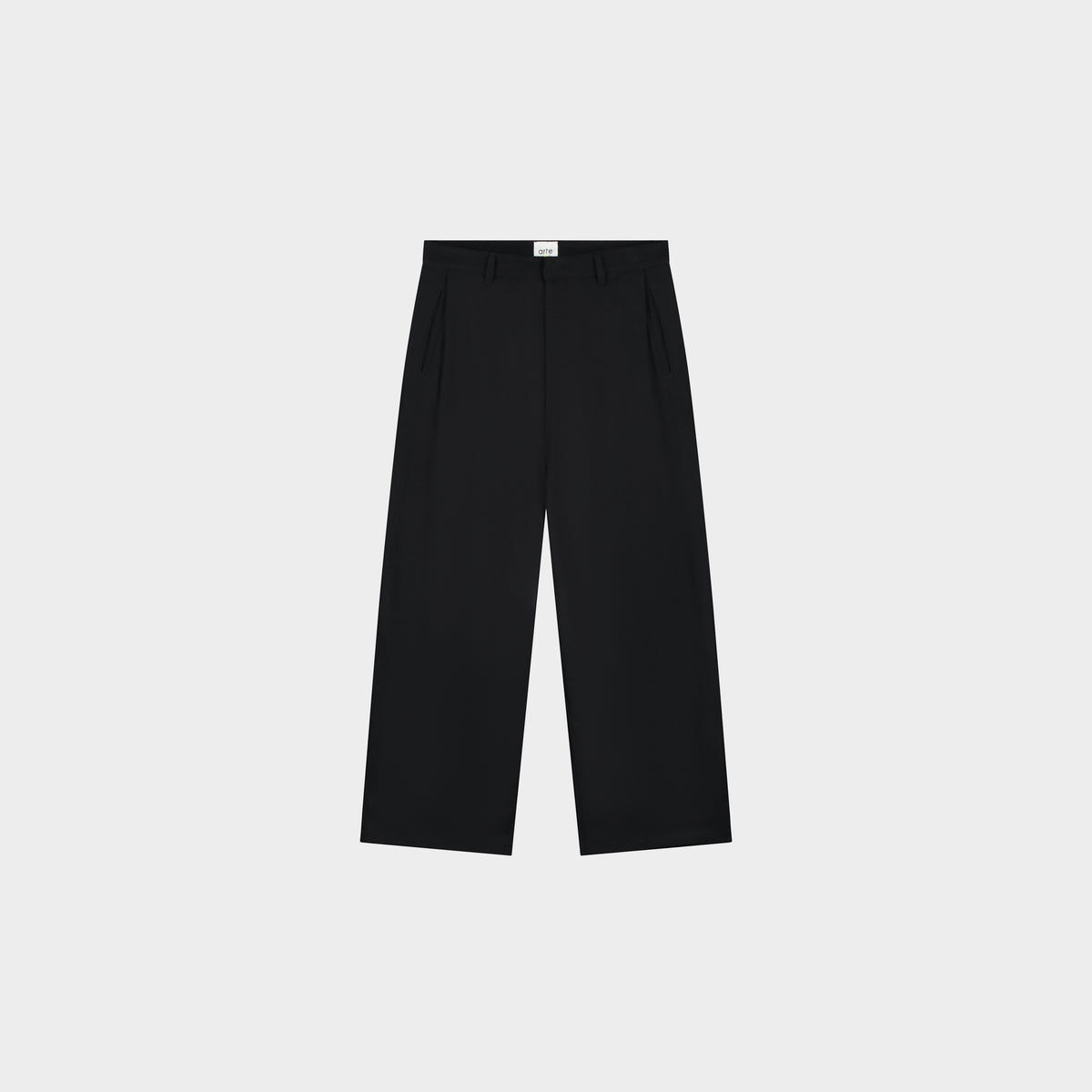 Arte Antwerp Wool Pleated Gallery Pants in Farbe black