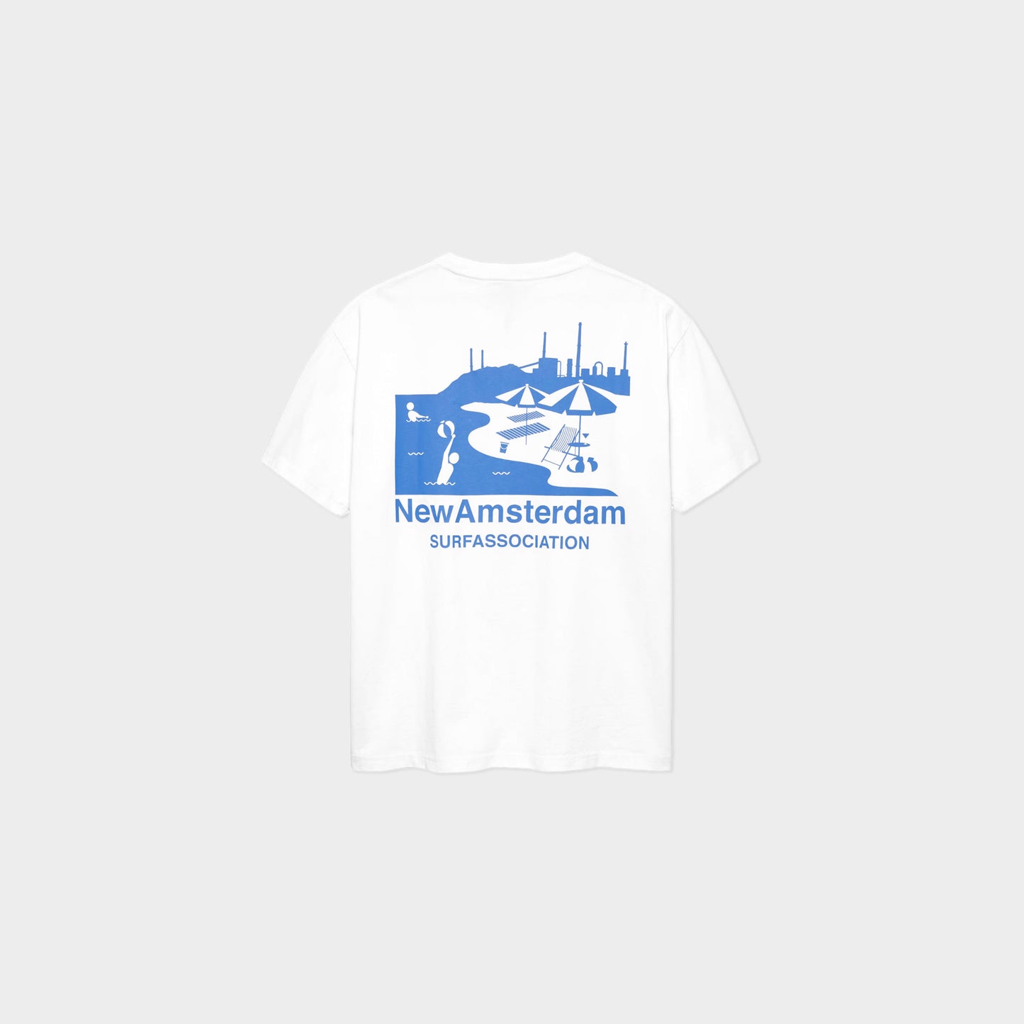 New Amsterdam Surf Association Beach Sign Tee in Farbe white