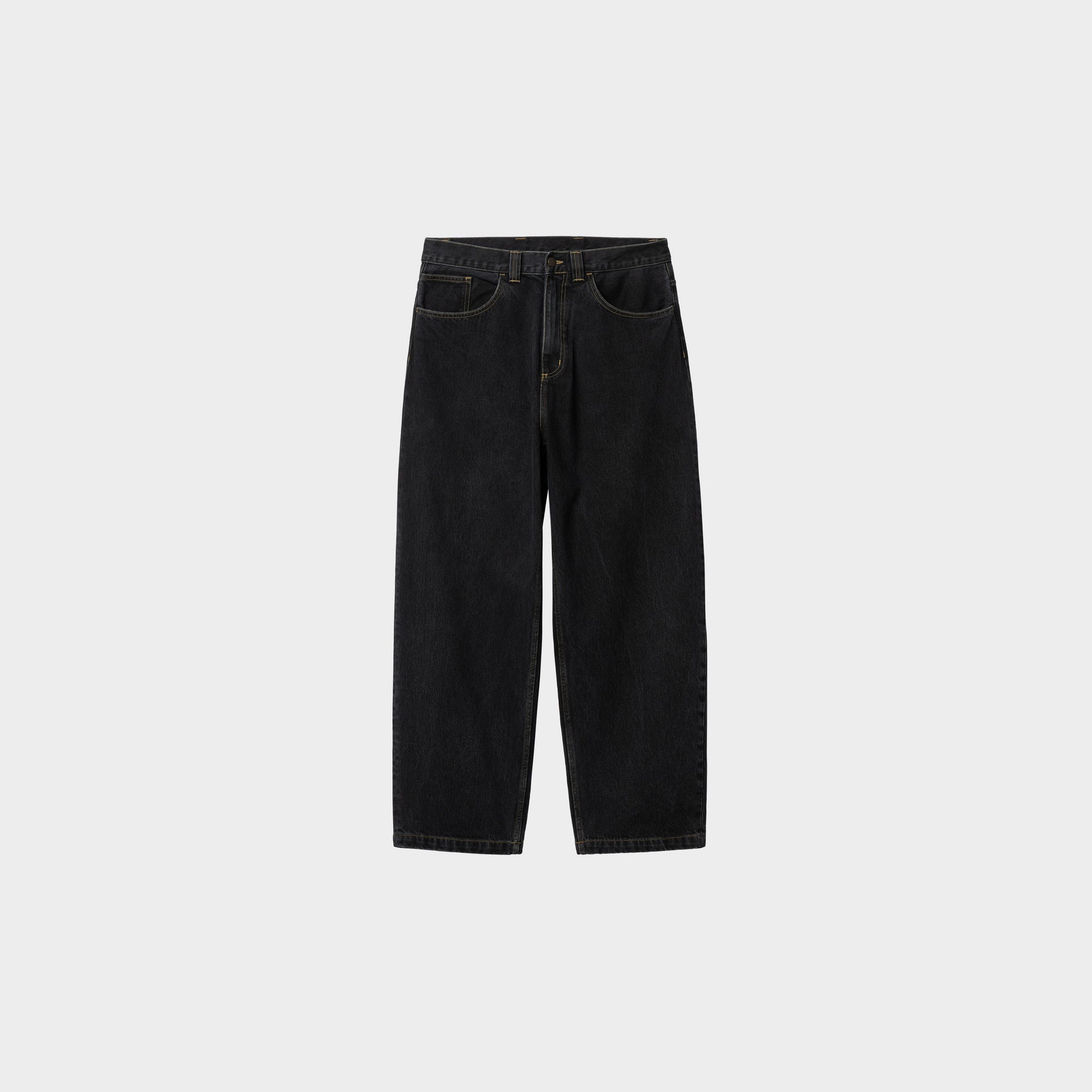 Carhartt WIP Brandon Pant - Black Stone Washed in Farbe black_stone_washed