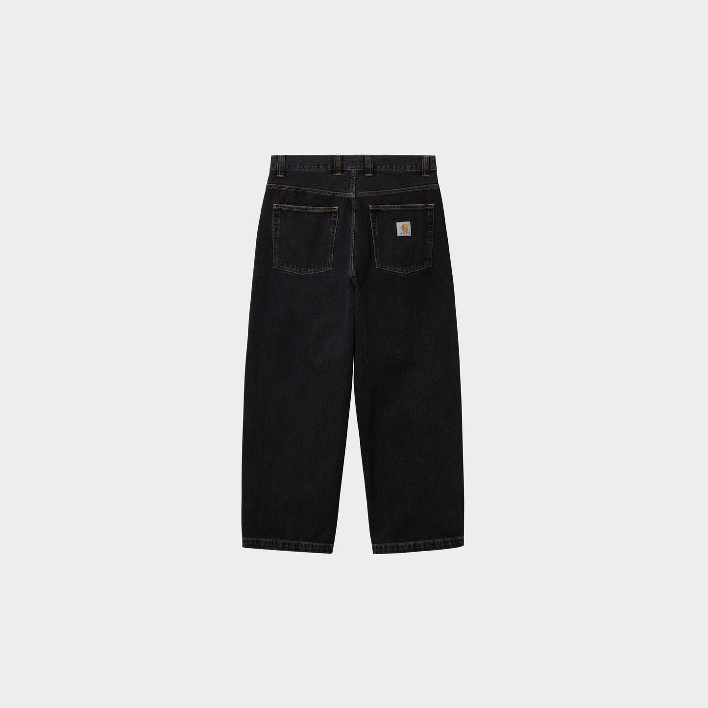 Carhartt WIP Brandon Pant - Black Stone Washed in Farbe black_stone_washed