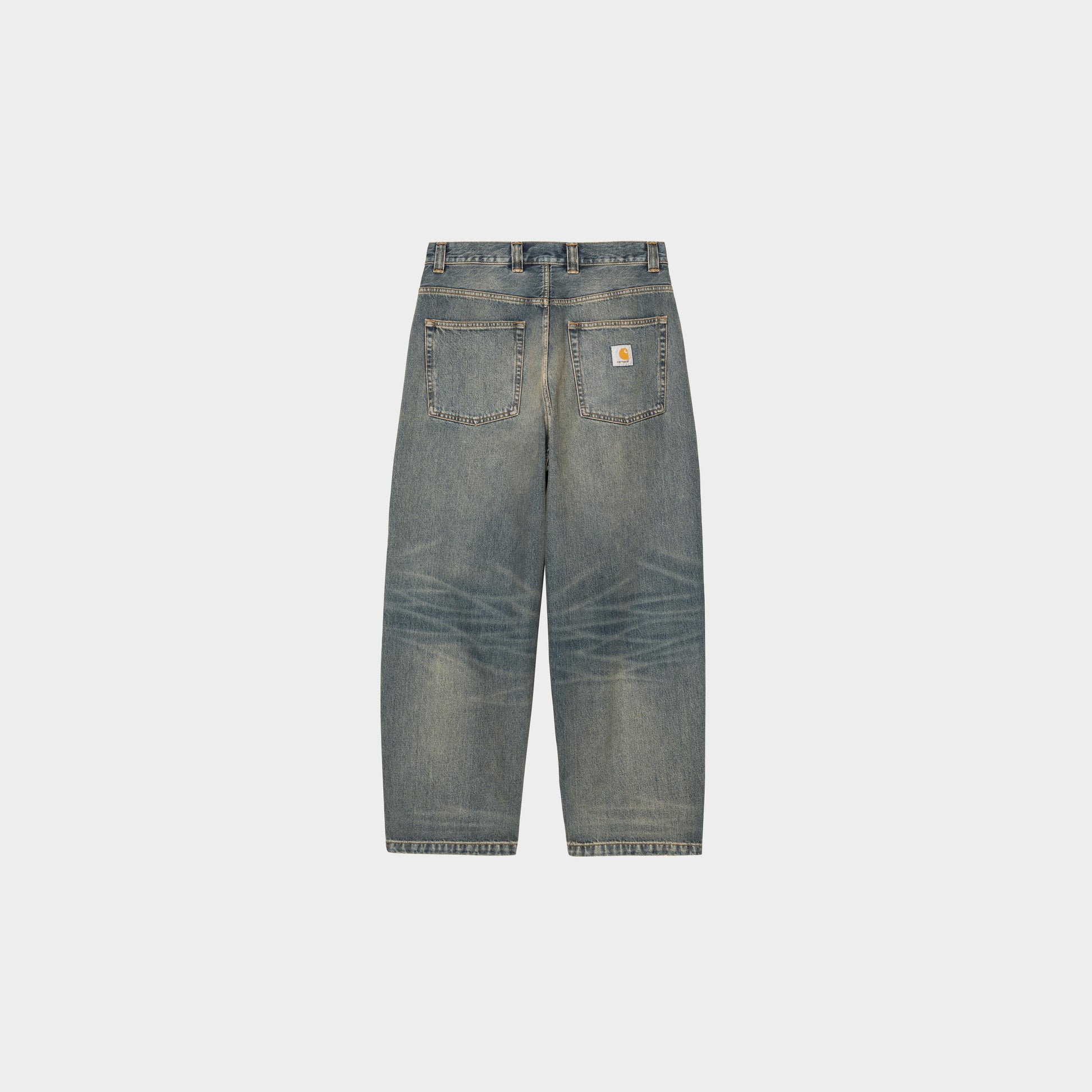 Carhartt WIP Brandon Pant Smith Denim in Farbe blue_worn_used_wash