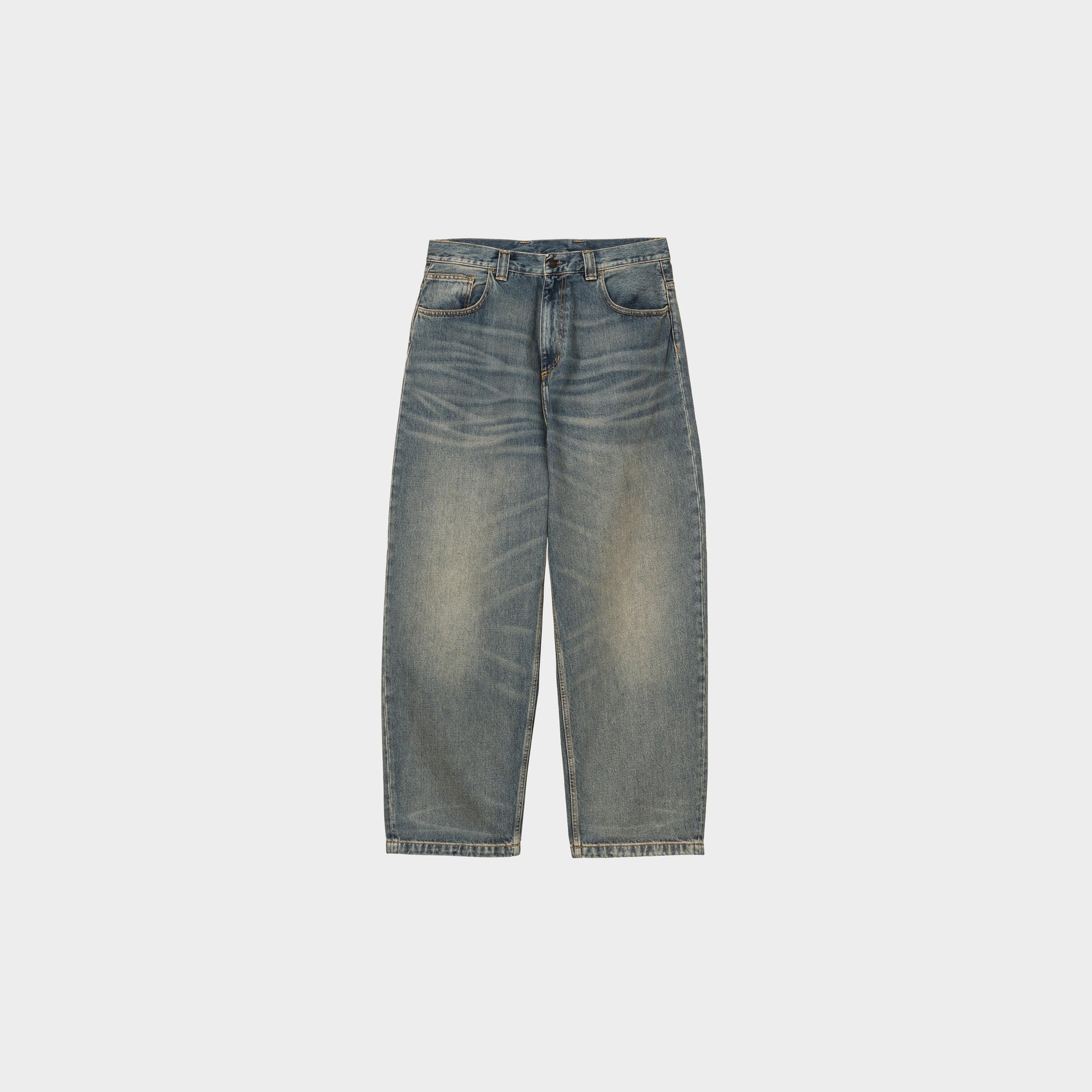 Carhartt WIP Brandon Pant Smith Denim in Farbe blue_worn_used_wash