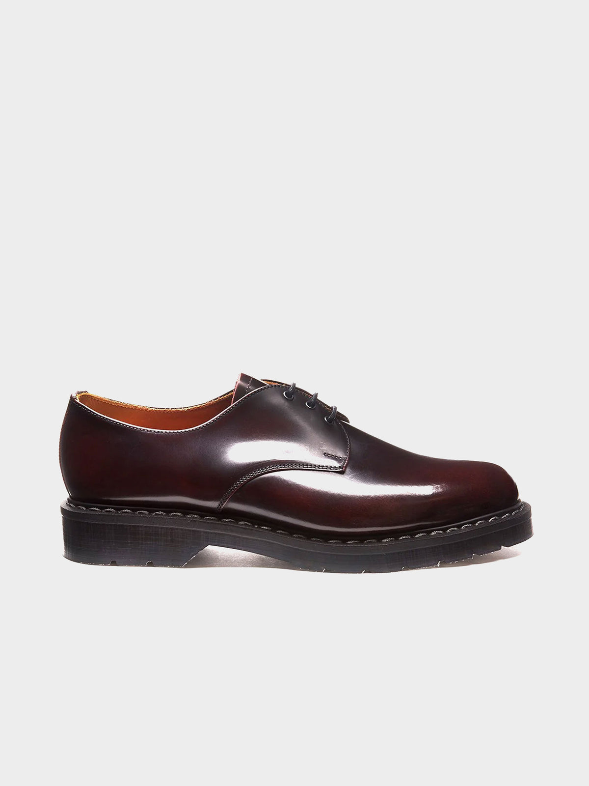 Solovair Hi-Shine 3 Eye Gibson in Farbe burgundy