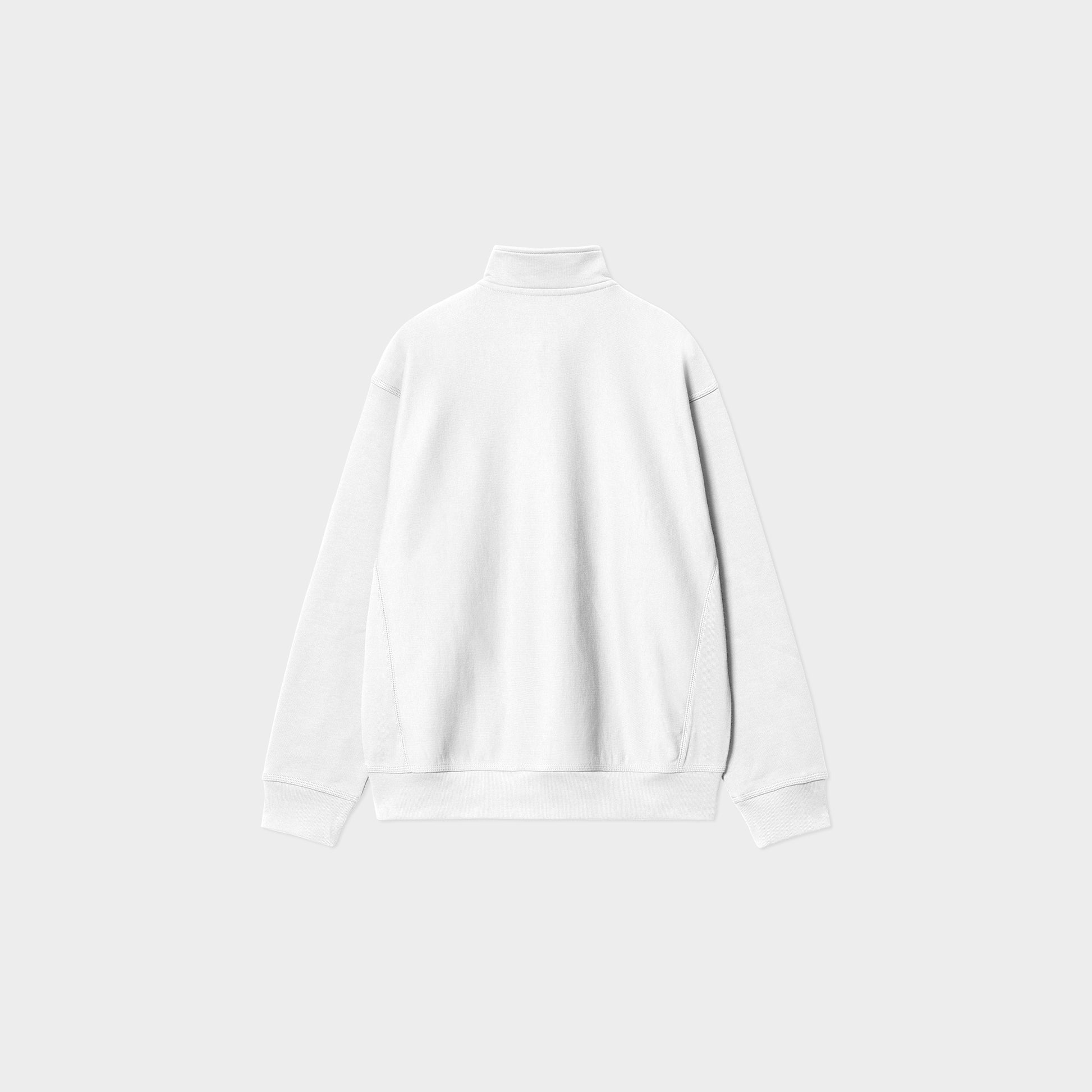 Carhartt WIP Half Zip American Script Sweatshirt in Farbe white