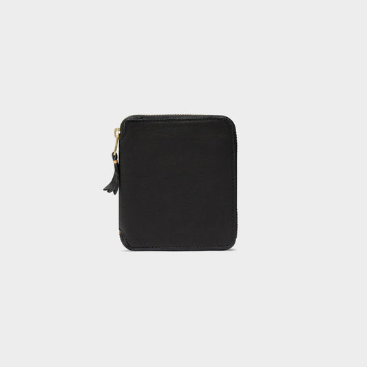 CdG Washed Full Zip Around Wallet in Farbe black