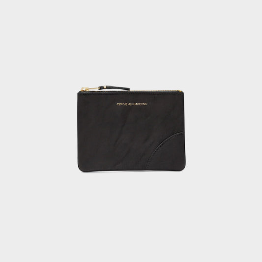 CdG Washed Zip Pouch in Farbe black