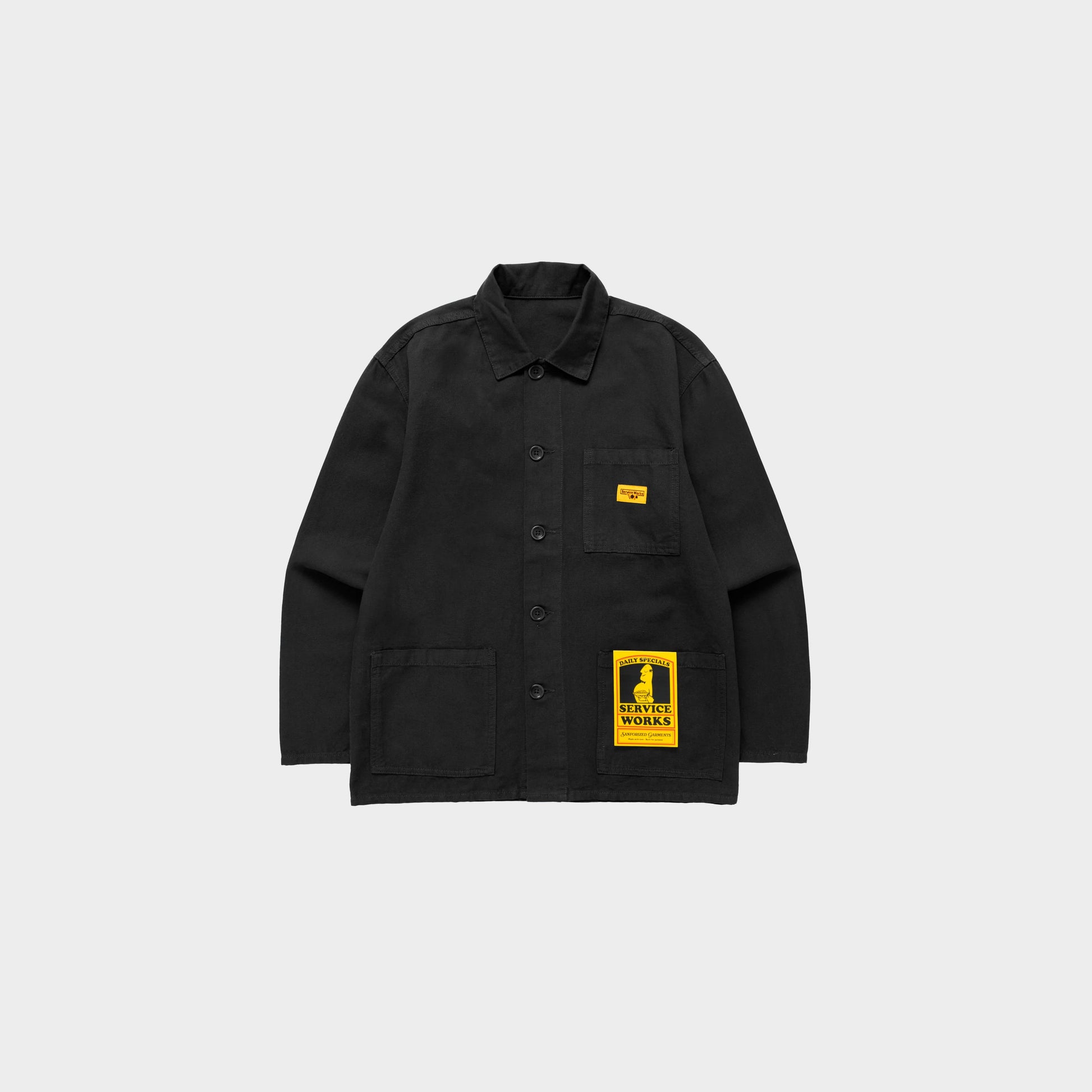 Service Works Canvas Chore Shirt in Farbe black