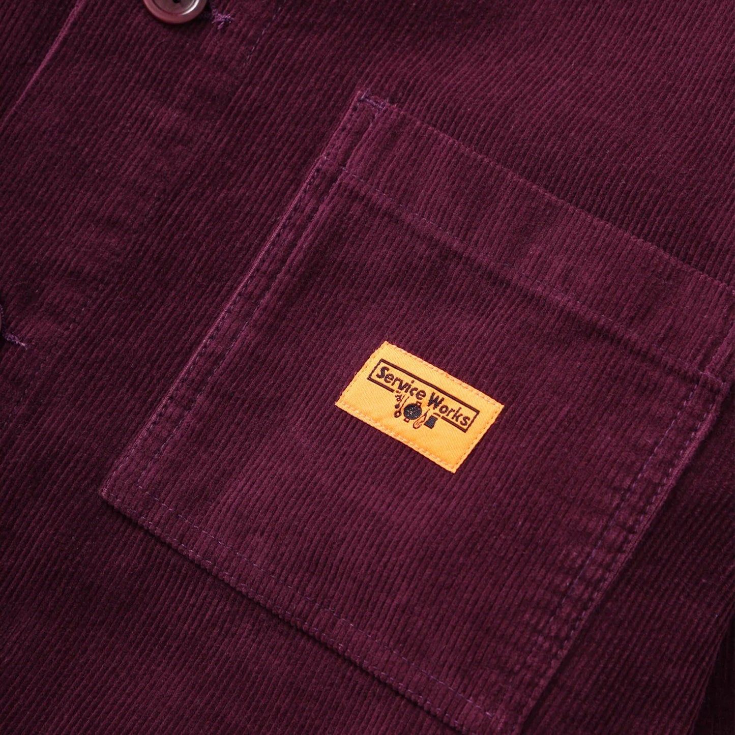 Service Works Corduroy Coverall Jacket in Farbe plum