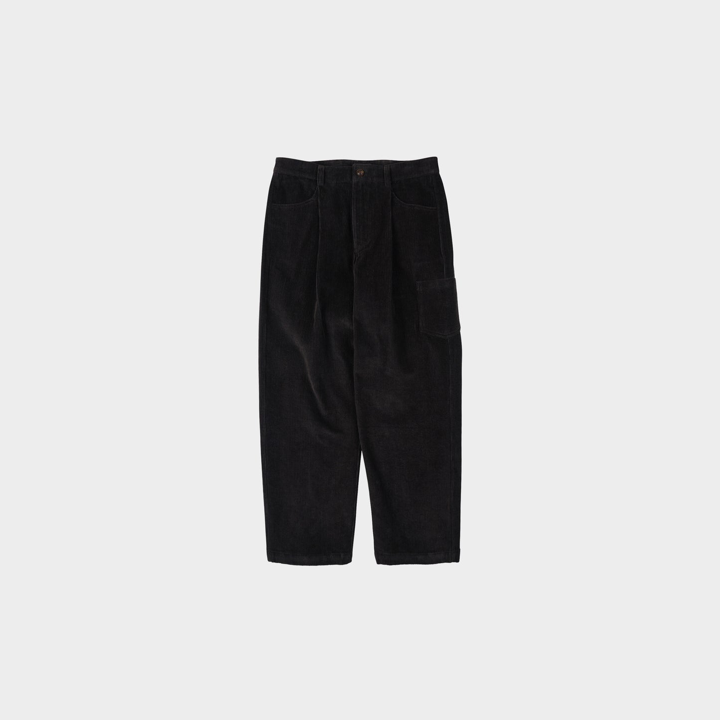 Frizmworks Corduroy Wide One Tuck Pants Charcoal in Farbe charcoal