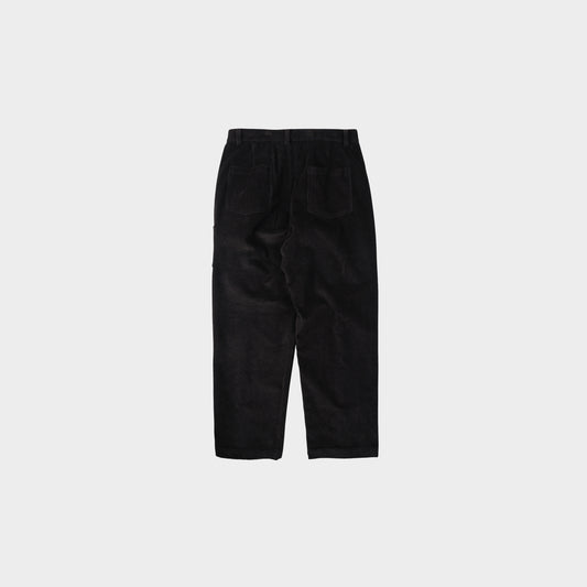 Corduroy Wide One Tuck Pants Charcoal