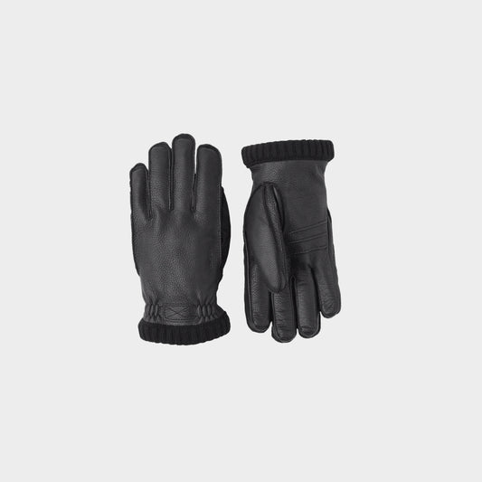 Hestra Deerskin Primaloft Rib in Farbe black