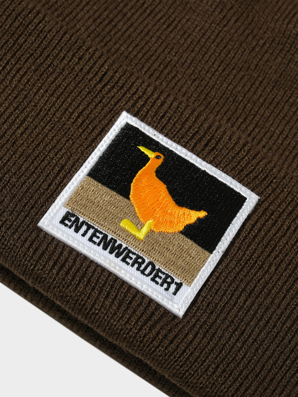 Entenwerder 1 Beanie Entenwerder - Black Patch in Farbe chocolate