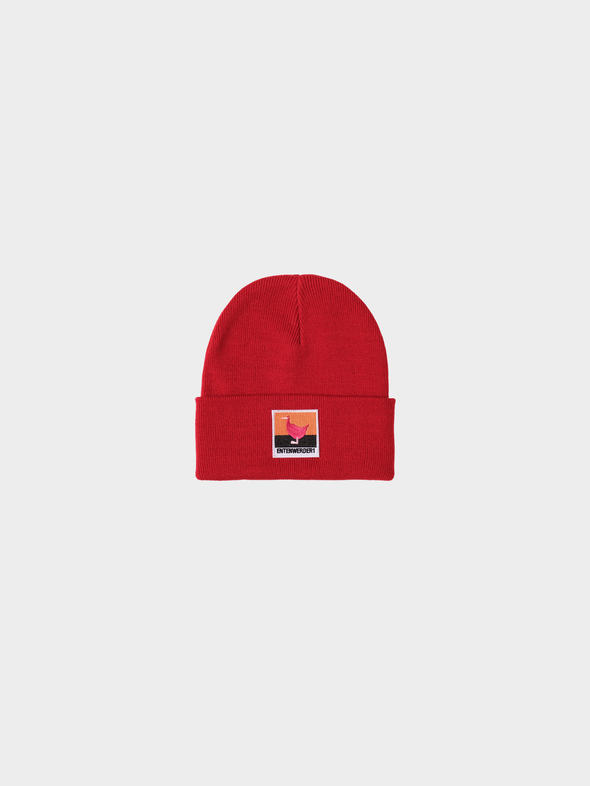 Entenwerder 1 Beanie Entenwerder - Orange Patch in Farbe classic_red