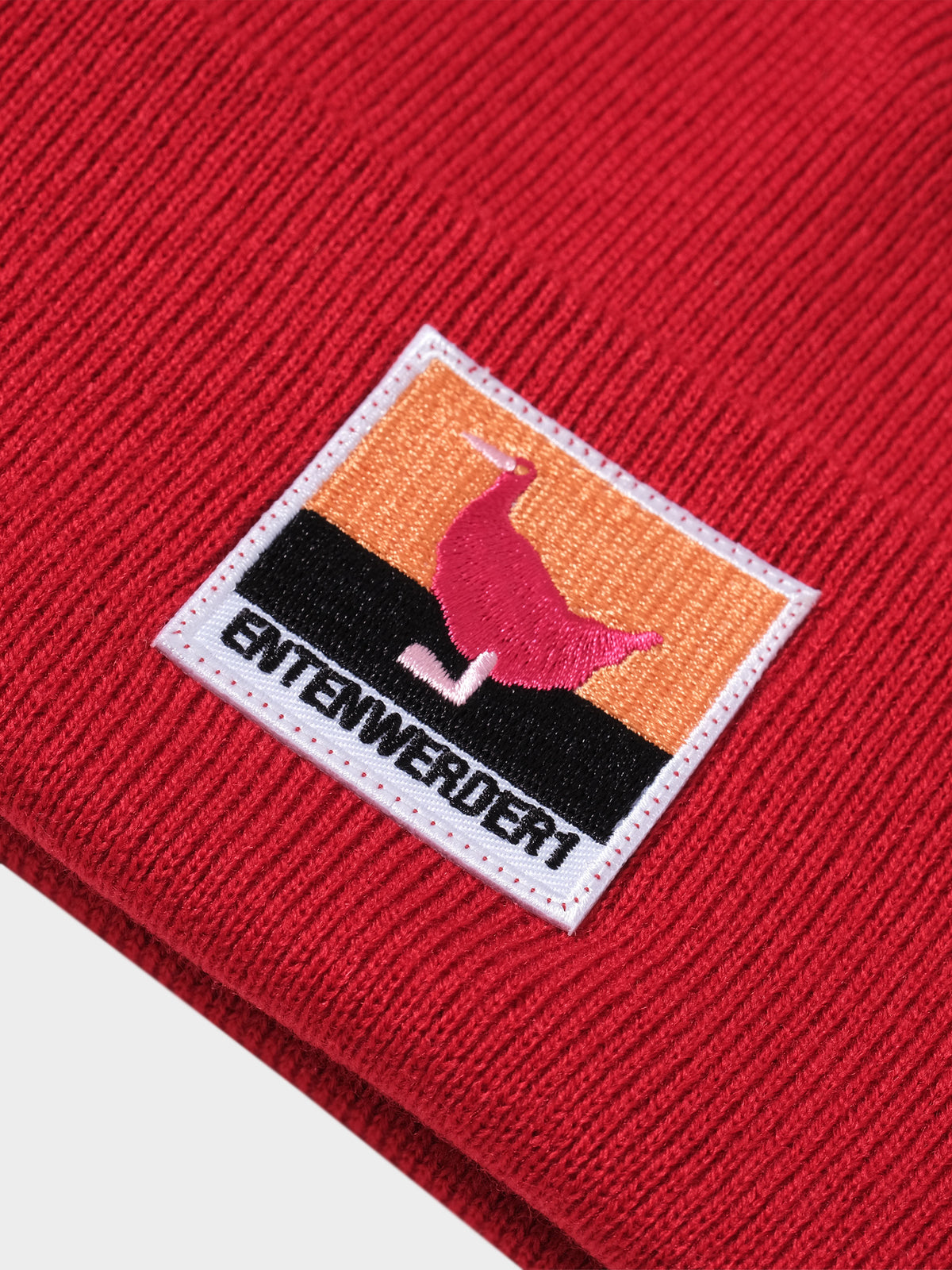 Entenwerder 1 Beanie Entenwerder - Orange Patch in Farbe classic_red