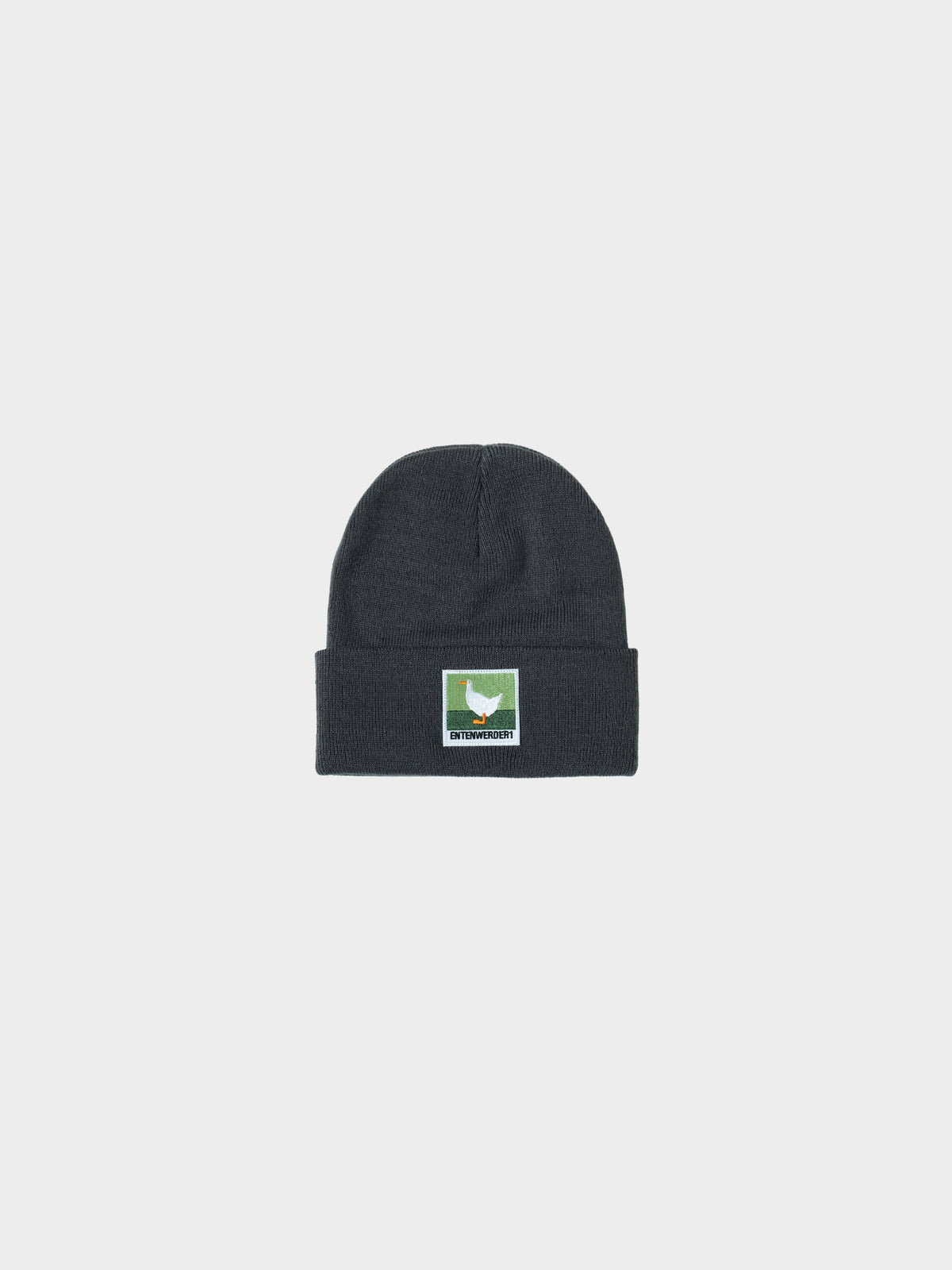 Entenwerder 1 Beanie Entenwerder - Green Patch in Farbe graphite