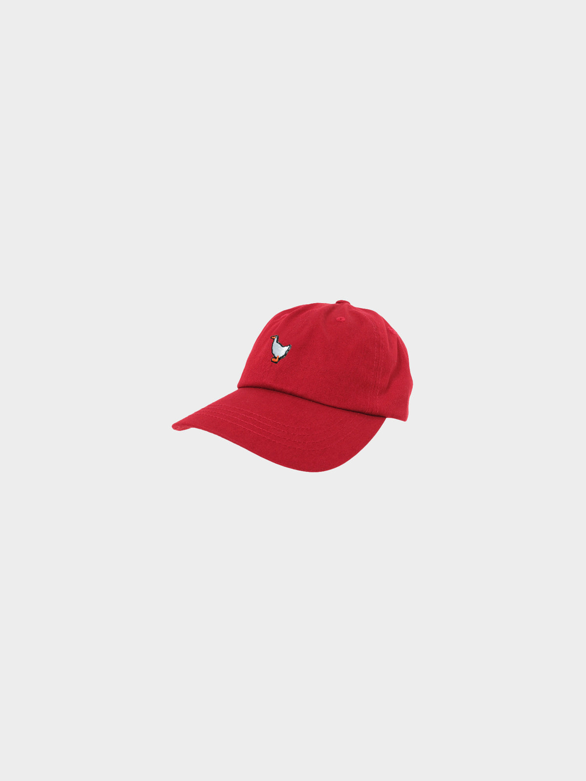 Entenwerder1 Embroided Duck Dad Cap in Farbe red_white