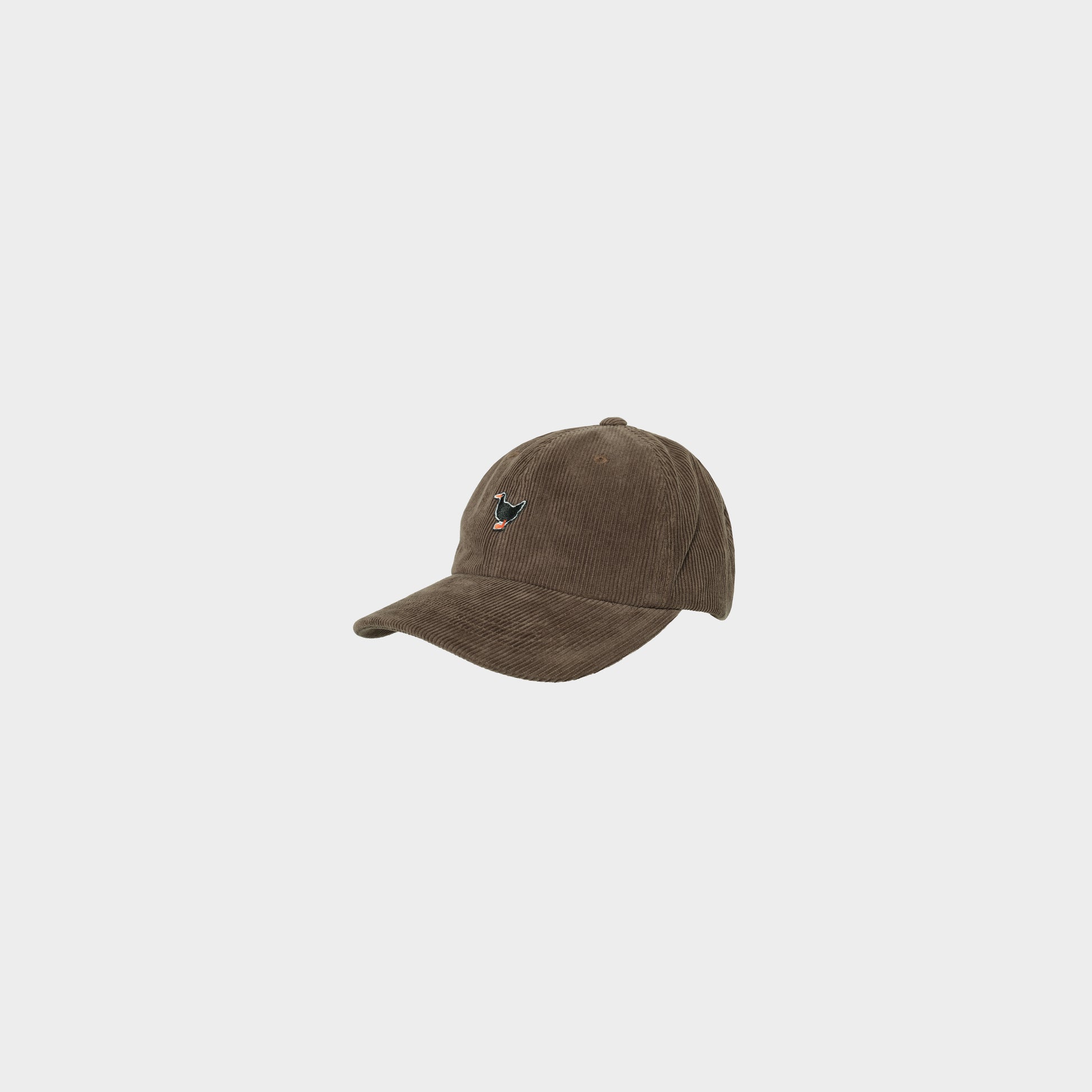Corduroy Embroided Duck Dad Cap in Farbe toff