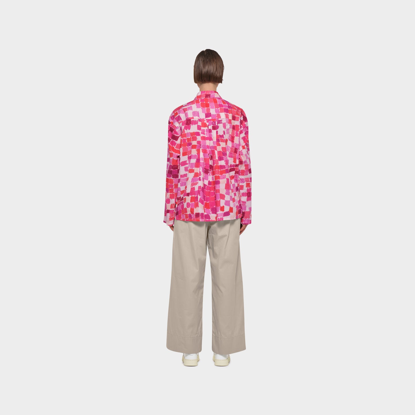 OMEN Oberteil Tulpe Popeline Fächer am model