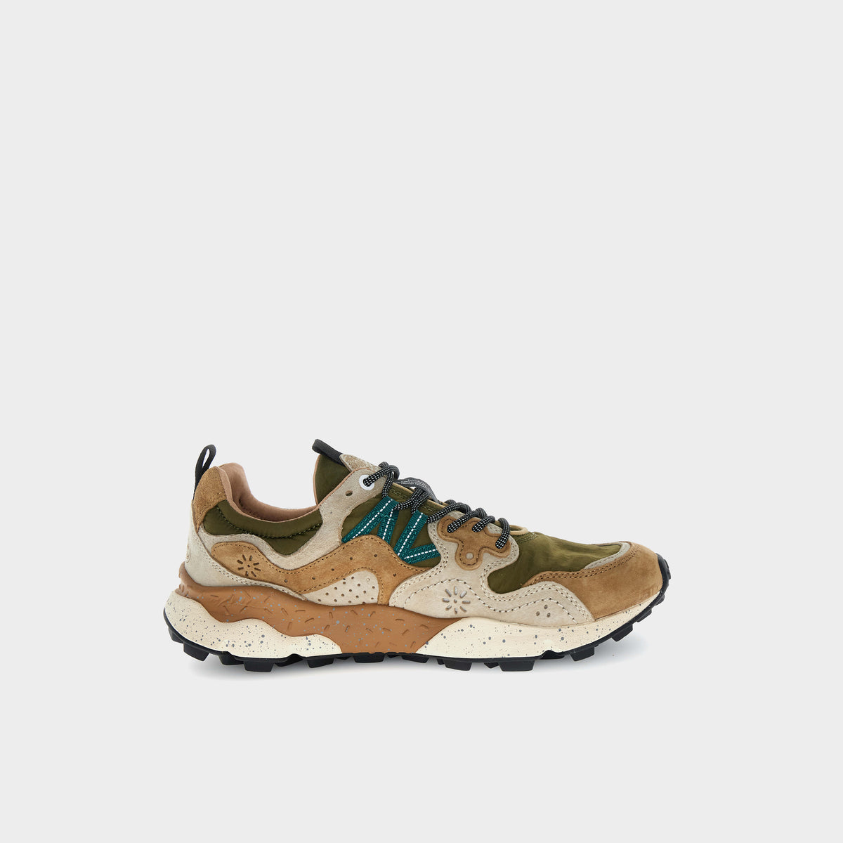 Flower Mountain Sneaker Yamano 3 Man Suede Nylon in Farbe cream_brown_taupe