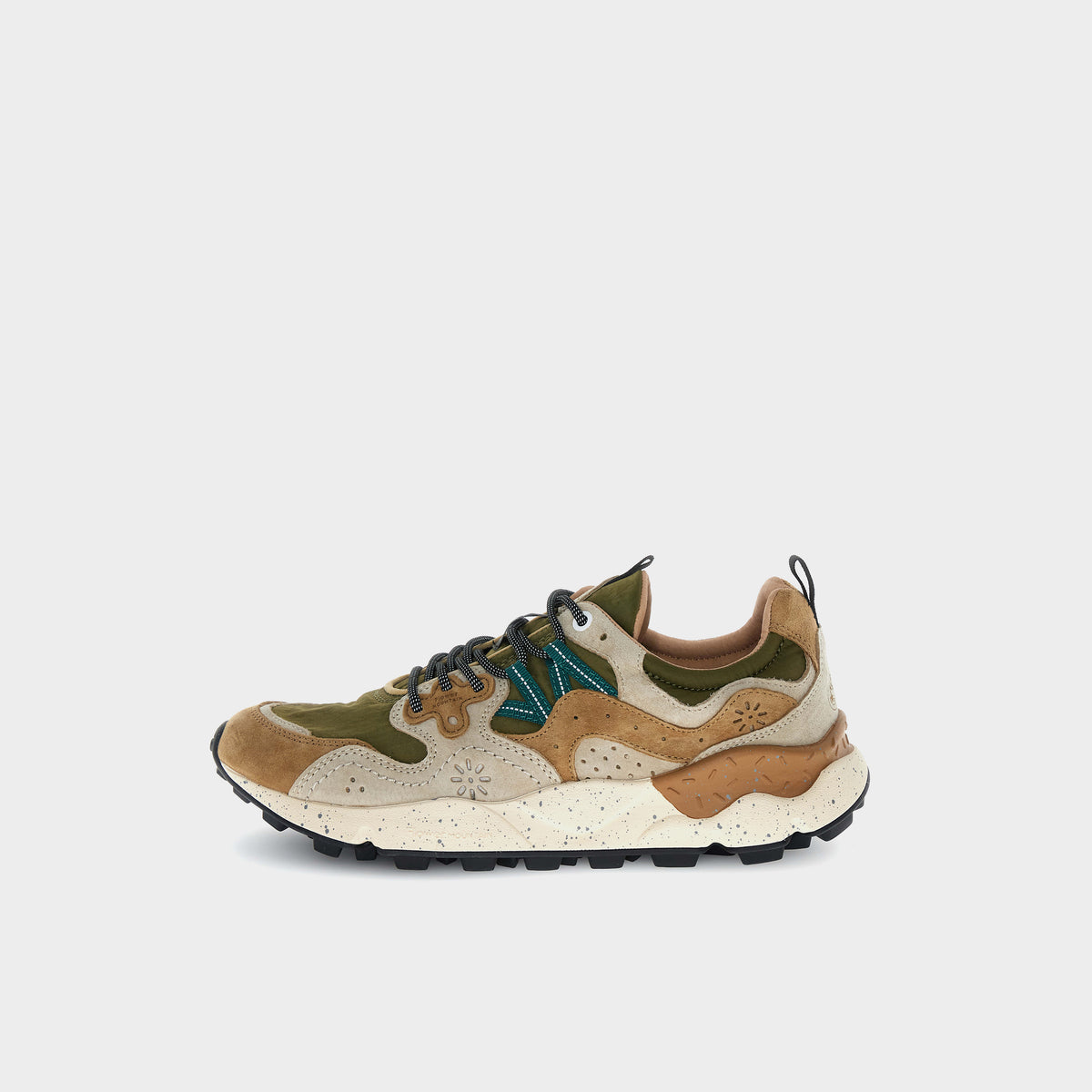 Flower Mountain Sneaker Yamano 3 Man Suede Nylon in Farbe cream_brown_taupe