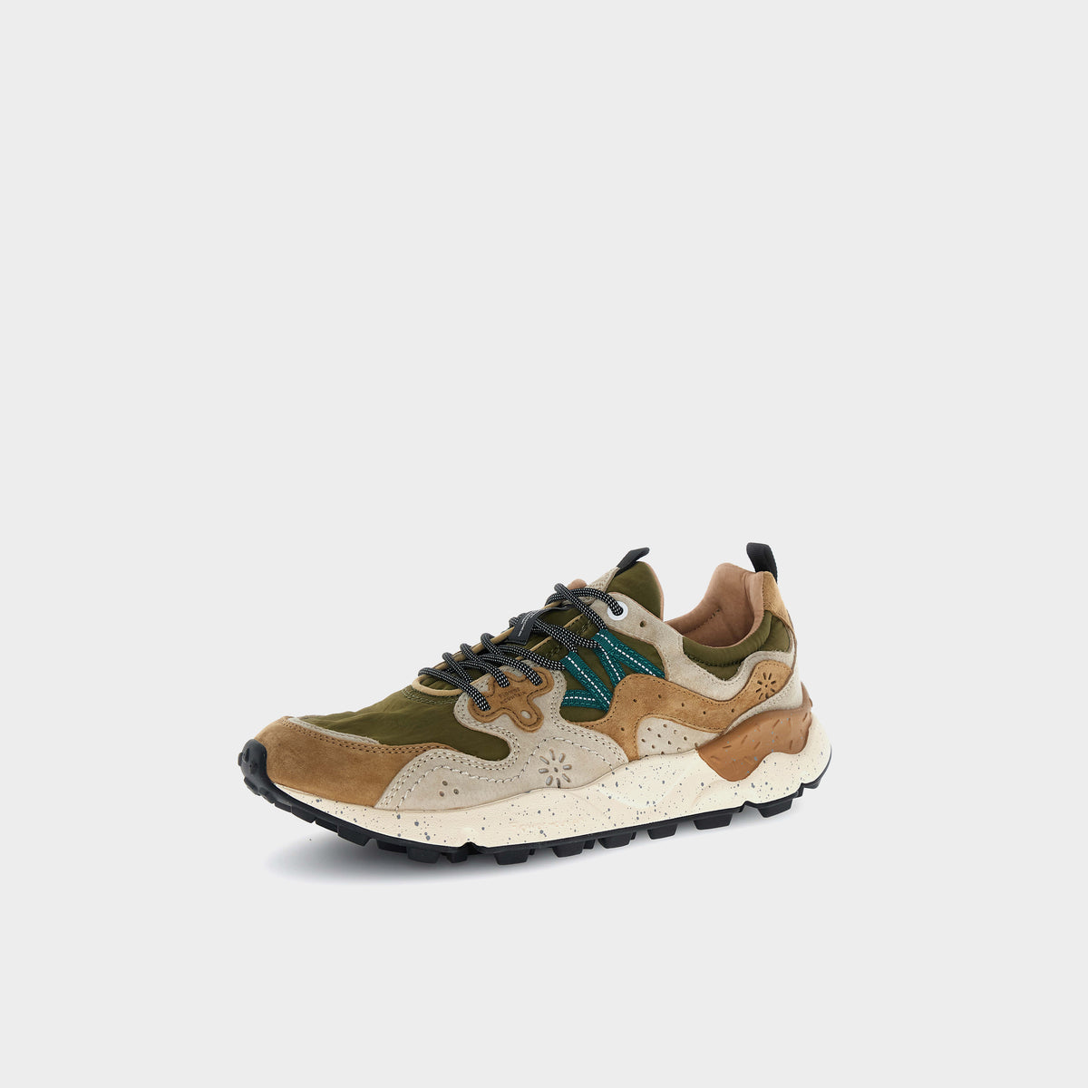 Flower Mountain Sneaker Yamano 3 Man Suede Nylon in Farbe cream_brown_taupe