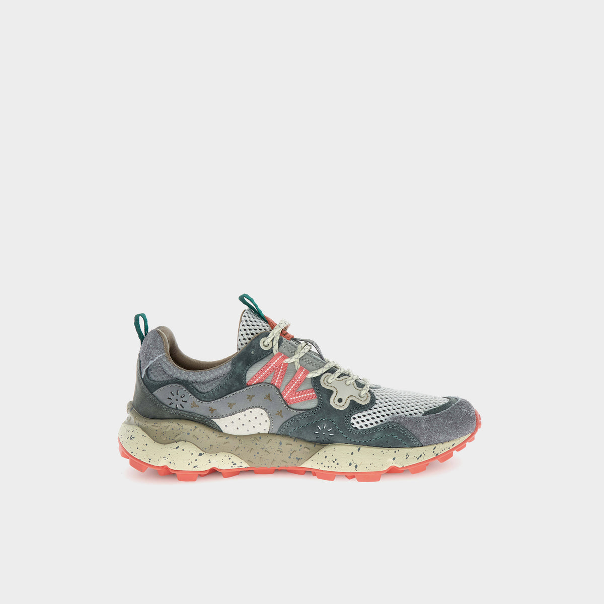 Flower Mountain Sneaker Yamano 3 Uni Suede Mesh in Farbe grey_anthracite_rose