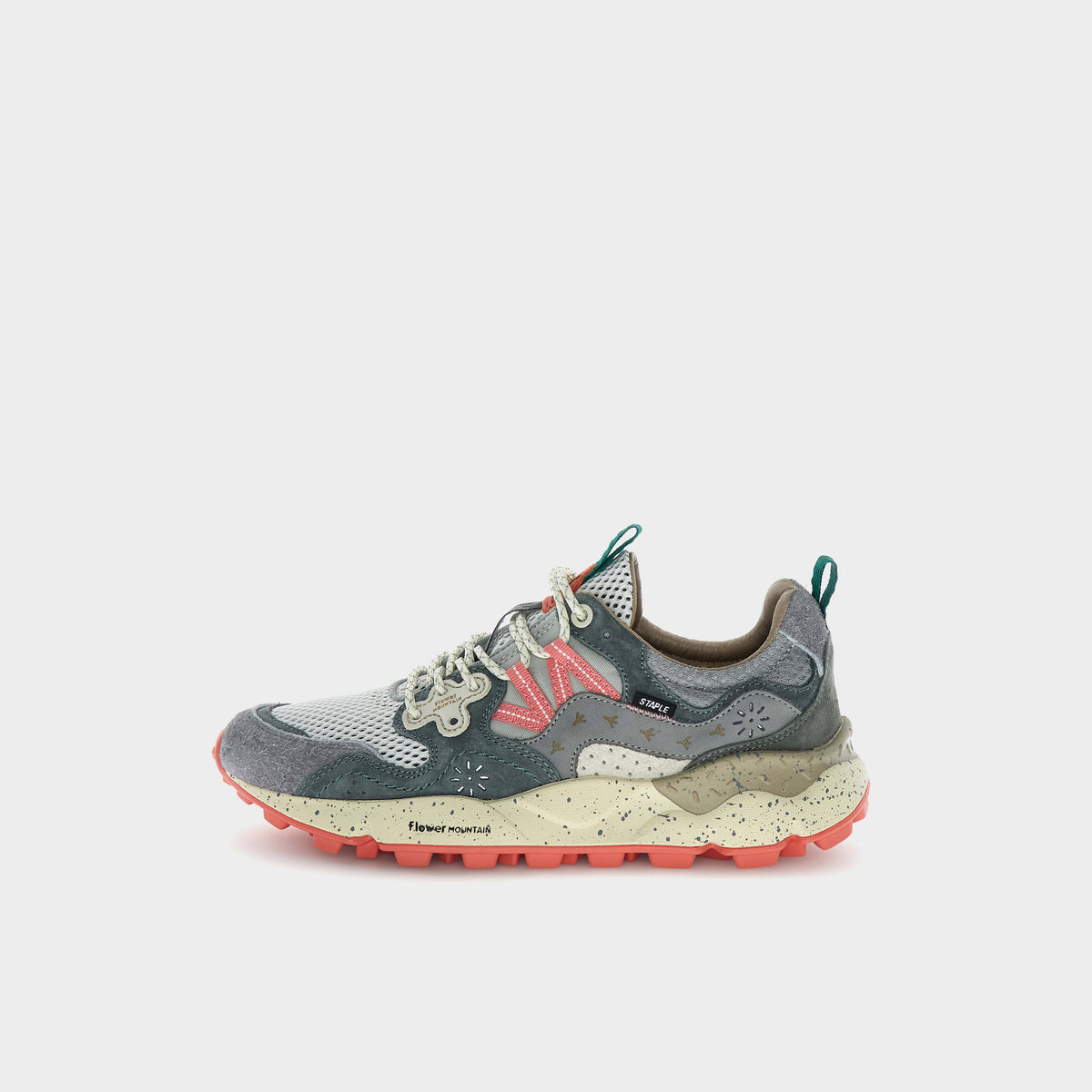 Flower Mountain Sneaker Yamano 3 Uni Suede Mesh in Farbe grey_anthracite_rose
