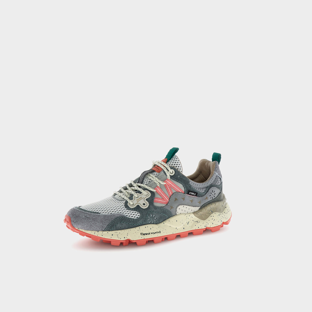 Flower Mountain Sneaker Yamano 3 Uni Suede Mesh in Farbe grey_anthracite_rose