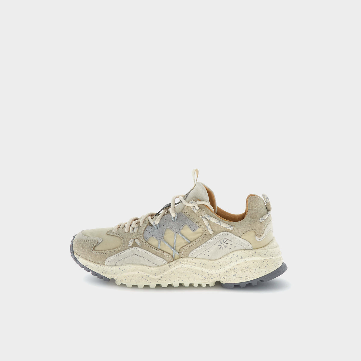 Flower Mountain Sneaker Yamabushi Uni Cow Suede in Farbe taupe_beige