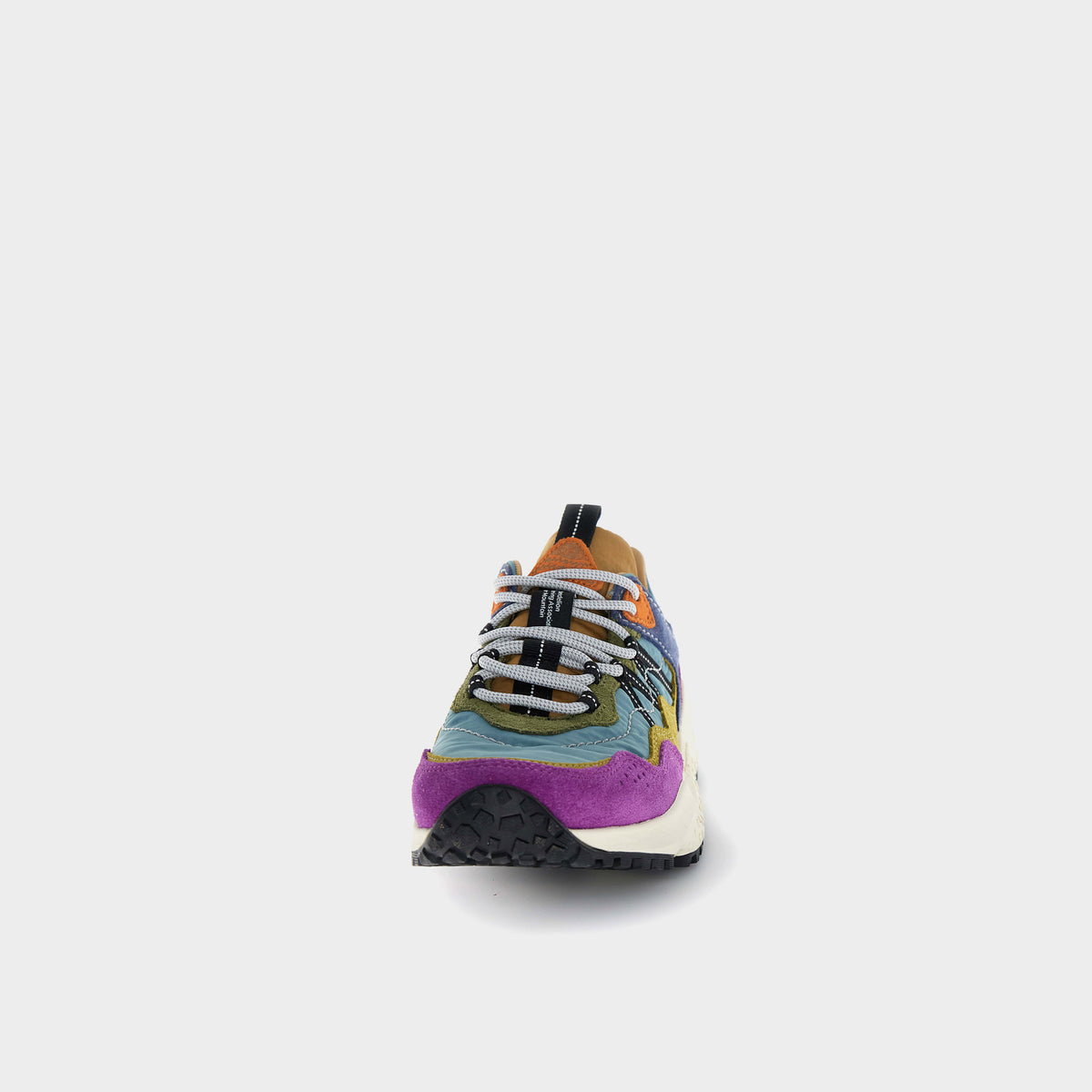 Flower Mountain Sneaker Sanchia Uni Cow Velour in Farbe raspberry_green_zucca