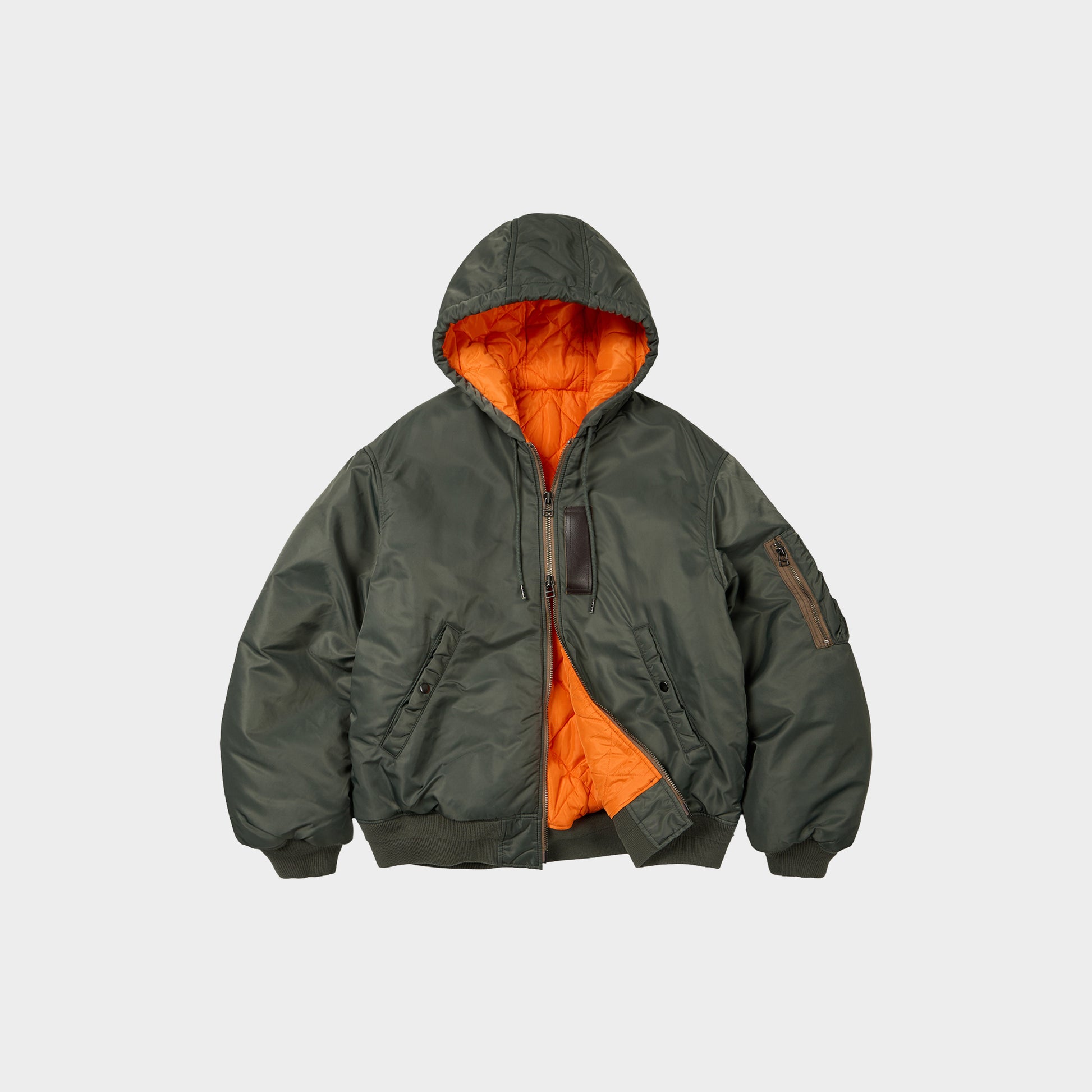 Frizmworks Active MA-1 Hooded Parka in Farbe olive