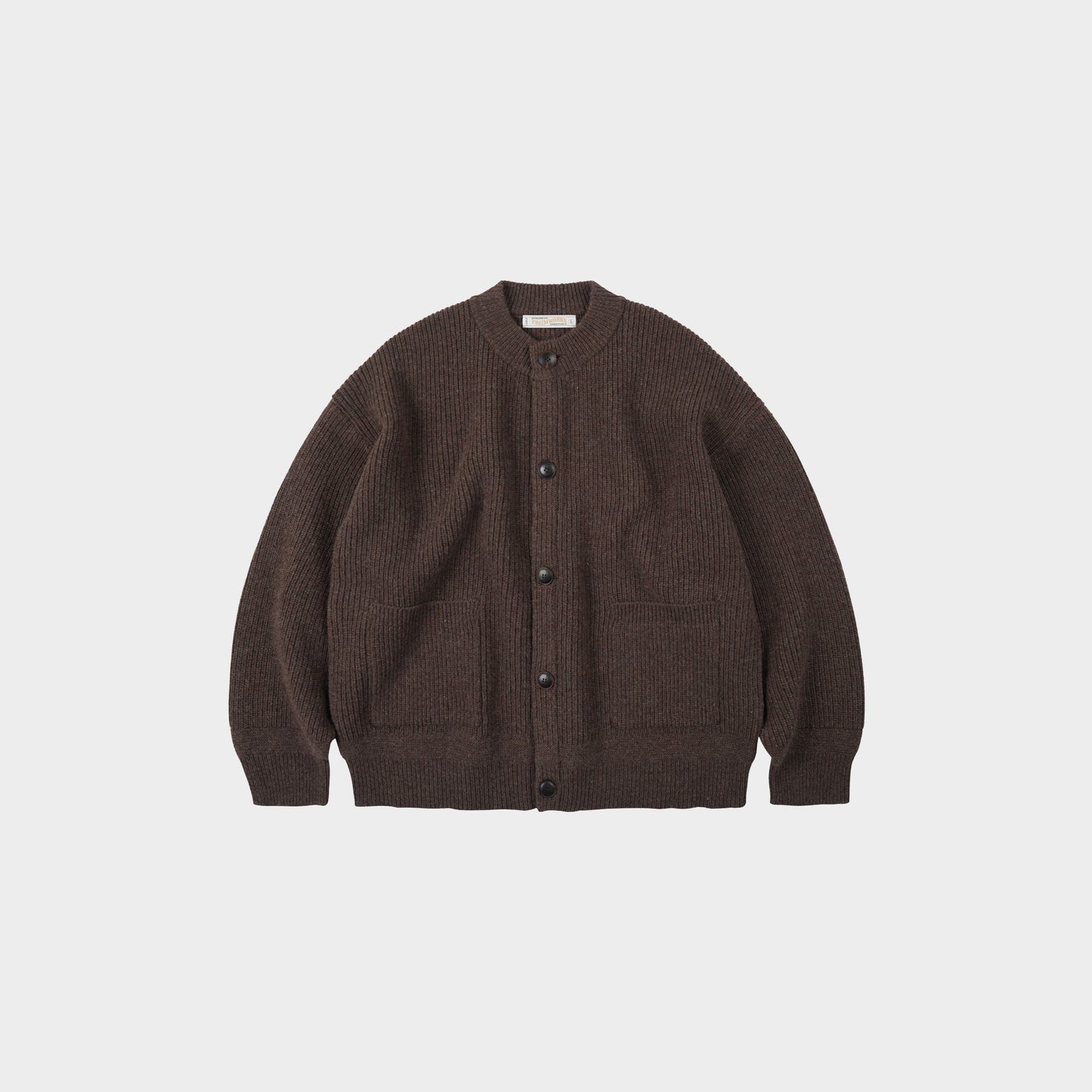 Frizmworks Heavy Wool Round Cardigan in Farbe choco_brown