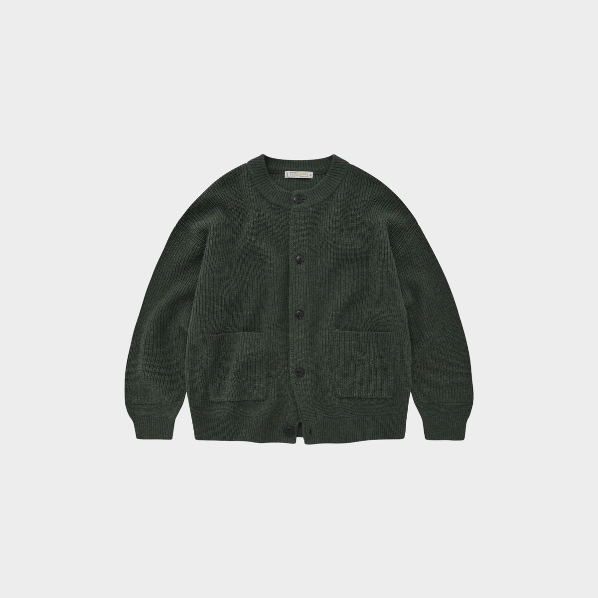 Frizmworks Heavy Wool Round Cardigan in Farbe forest_green