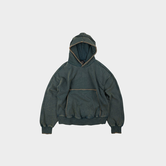 Needle Stitch Pullover Hoody Vintage Green