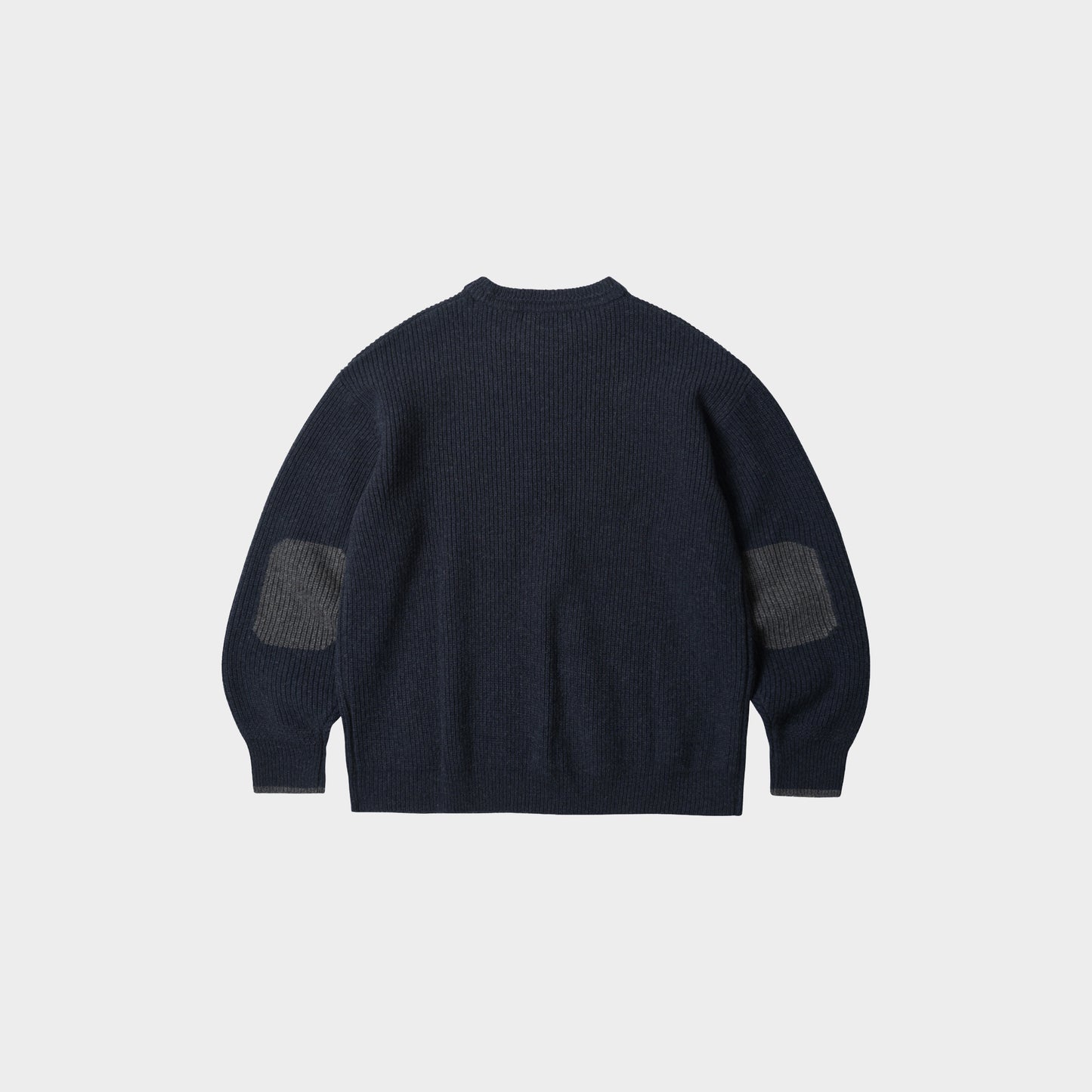 FrizmWORKS Patch Round Pullover Knit in Farbe navy