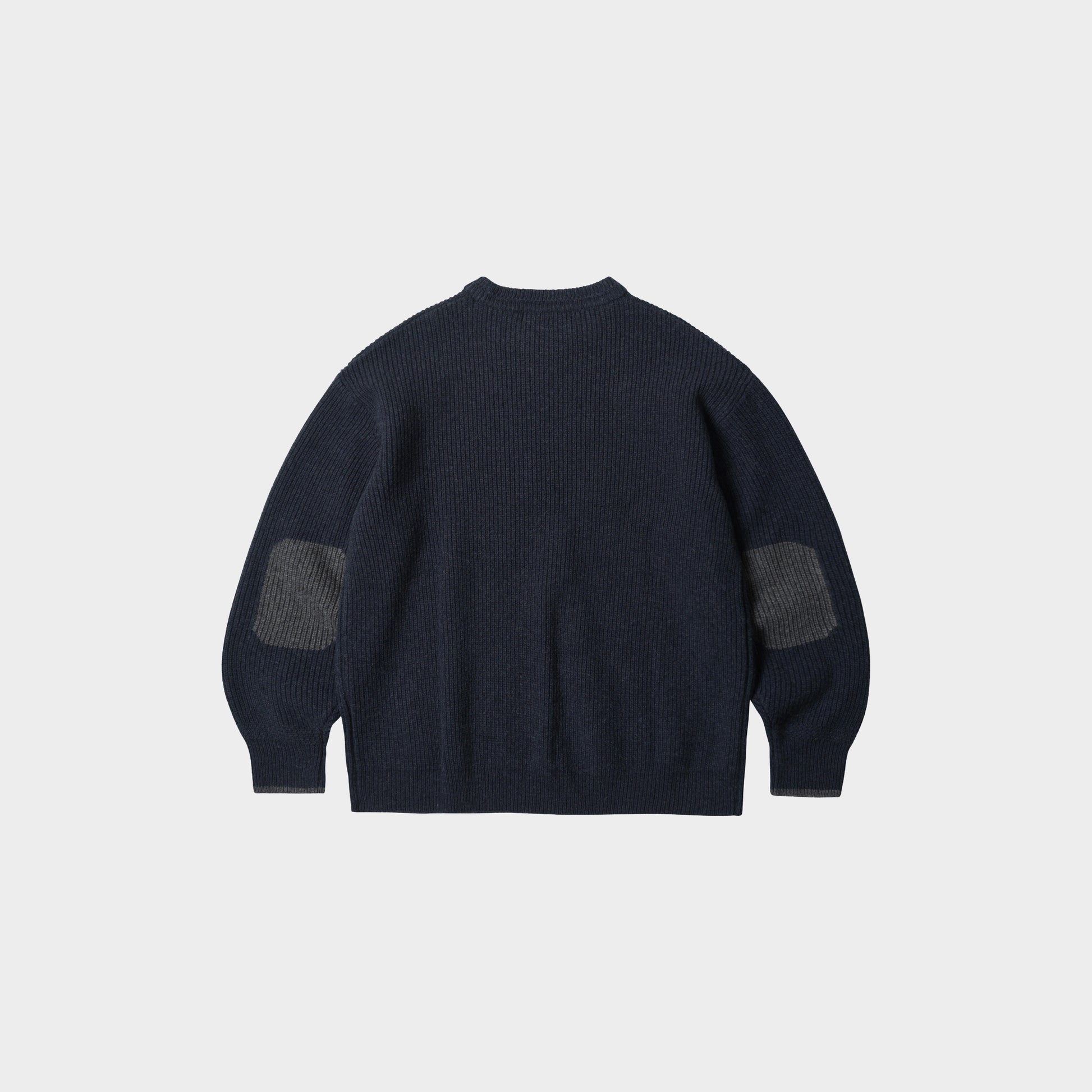 FrizmWORKS Patch Round Pullover Knit in Farbe navy