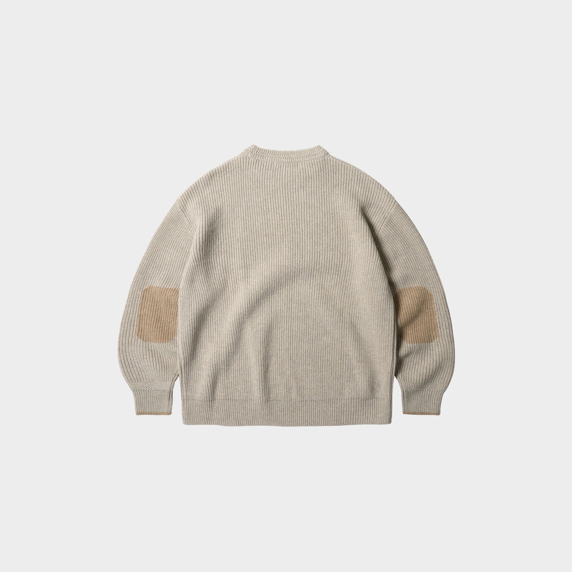 FrizmWORKS Patch Round Pullover Knit in Farbe oatmeal