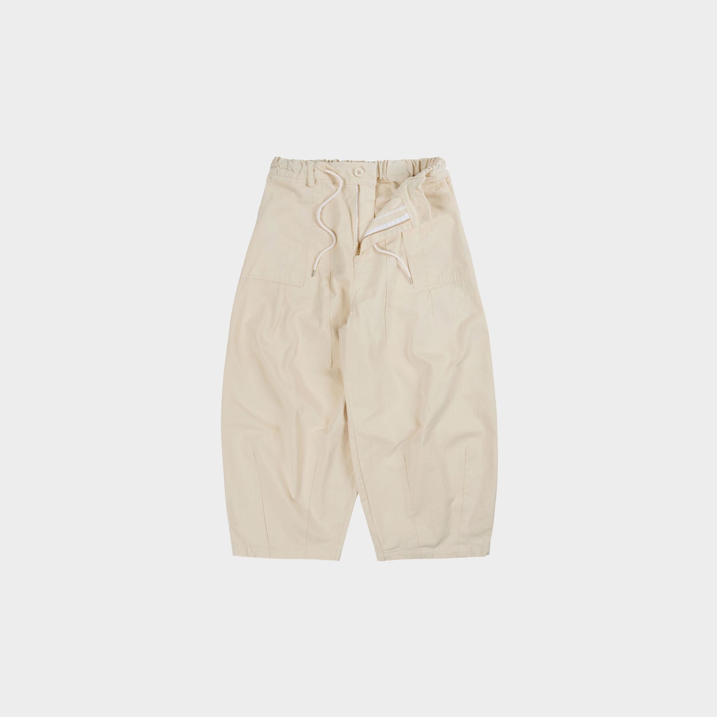 Frizmworks Twill Balloon Pants in Farbe ivory