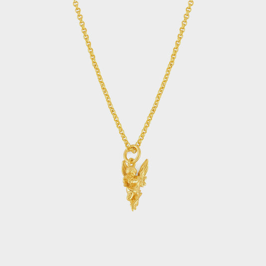 Gold Cherub Necklace