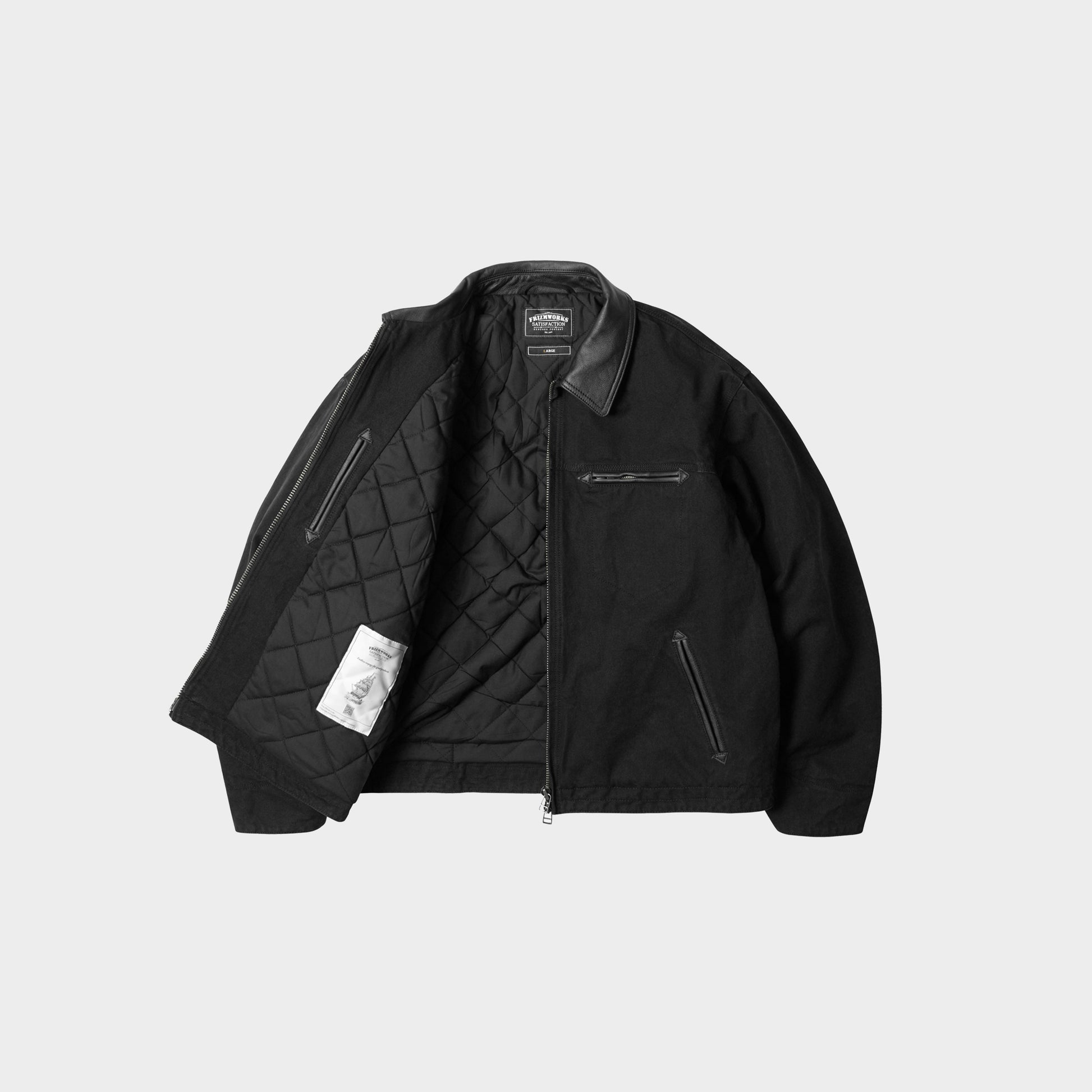 Frizmworks Heavy Canvas Destroyed Work Jacket in Farbe black