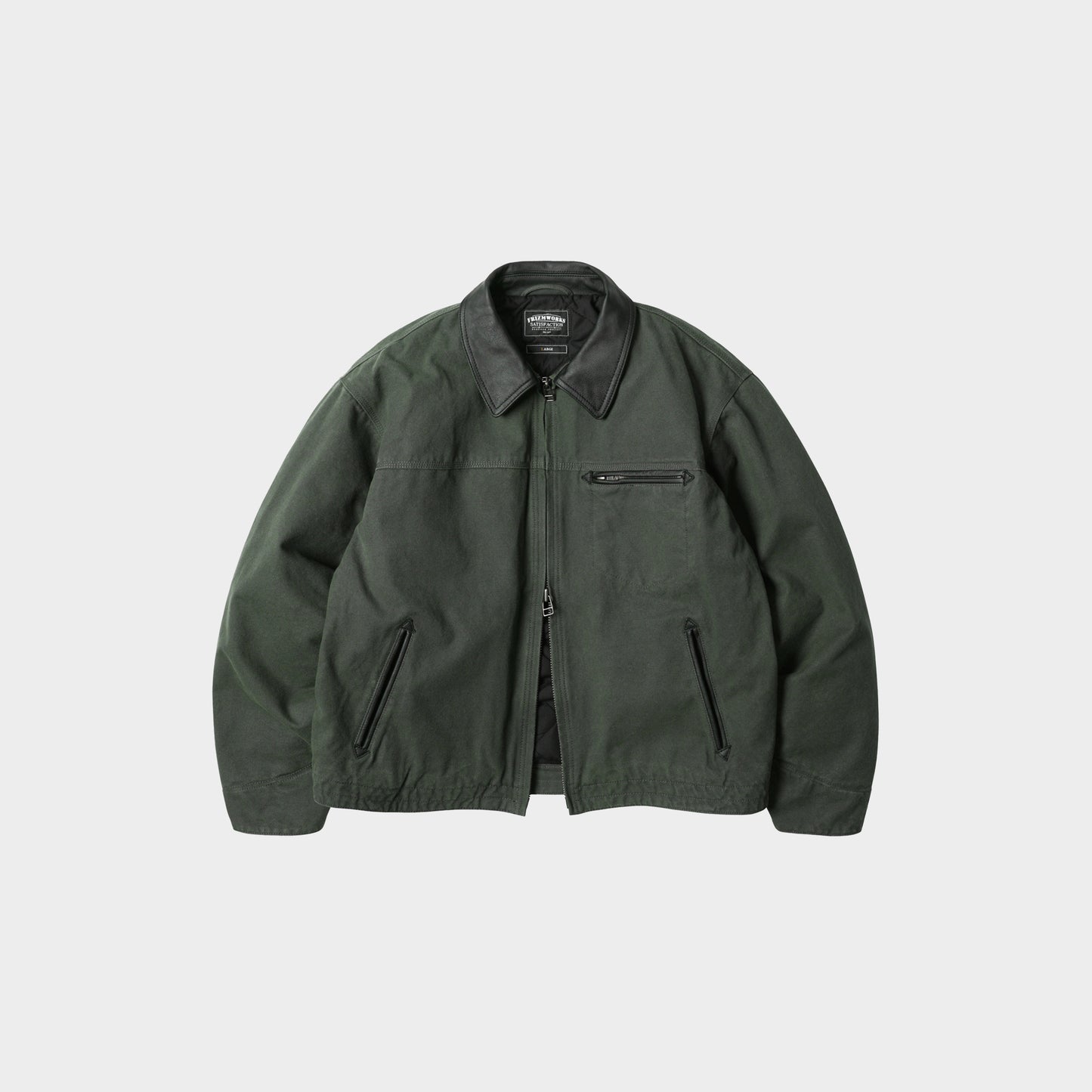 Frizmworks Heavy Canvas Destroyed Work Jacket in Farbe olive